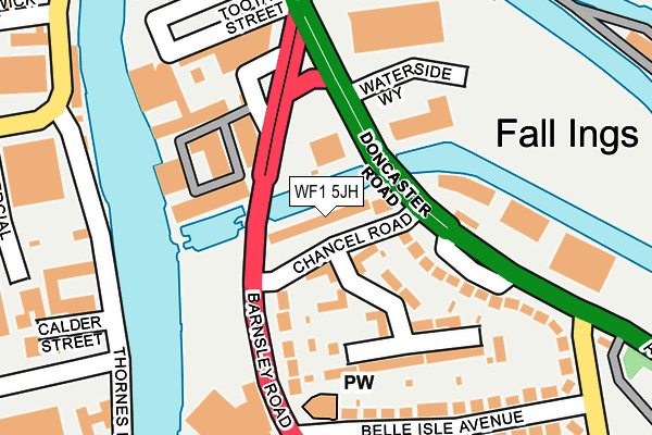 WF1 5JH map - OS OpenMap – Local (Ordnance Survey)