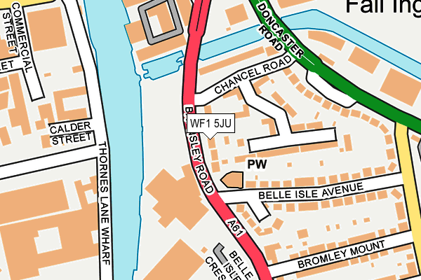 WF1 5JU map - OS OpenMap – Local (Ordnance Survey)