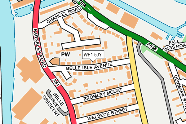 WF1 5JY map - OS OpenMap – Local (Ordnance Survey)