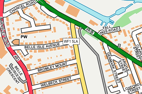 WF1 5LA map - OS OpenMap – Local (Ordnance Survey)