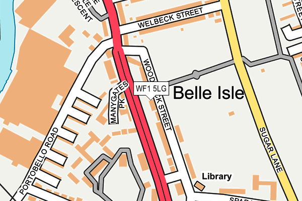 WF1 5LG map - OS OpenMap – Local (Ordnance Survey)