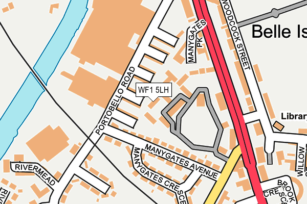 WF1 5LH map - OS OpenMap – Local (Ordnance Survey)