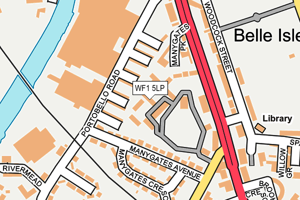WF1 5LP map - OS OpenMap – Local (Ordnance Survey)