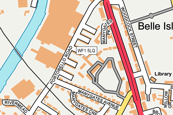 WF1 5LQ map - OS OpenMap – Local (Ordnance Survey)