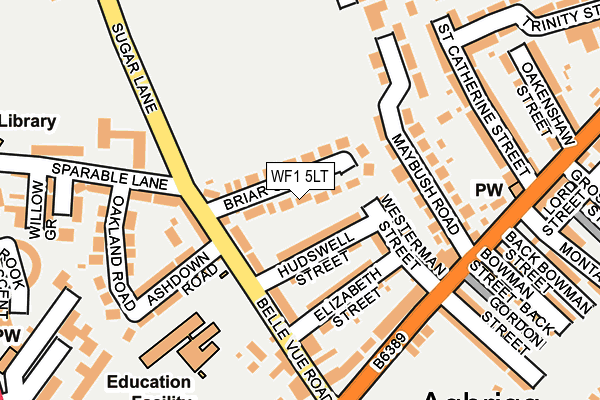 WF1 5LT map - OS OpenMap – Local (Ordnance Survey)