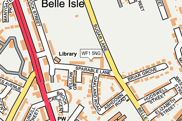 WF1 5NG map - OS OpenMap – Local (Ordnance Survey)