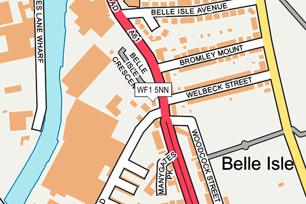 WF1 5NN map - OS OpenMap – Local (Ordnance Survey)