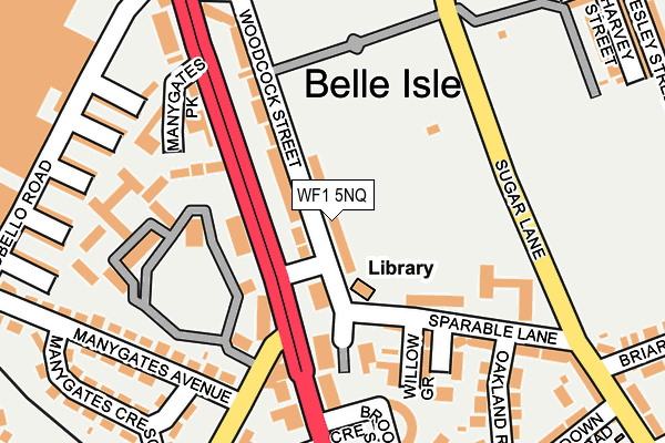 WF1 5NQ map - OS OpenMap – Local (Ordnance Survey)