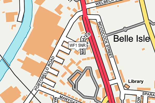 WF1 5NR map - OS OpenMap – Local (Ordnance Survey)