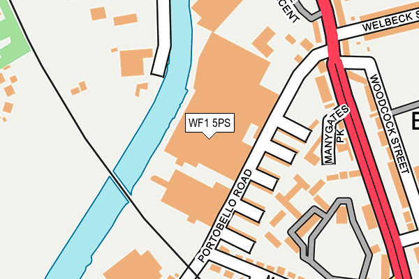 WF1 5PS map - OS OpenMap – Local (Ordnance Survey)