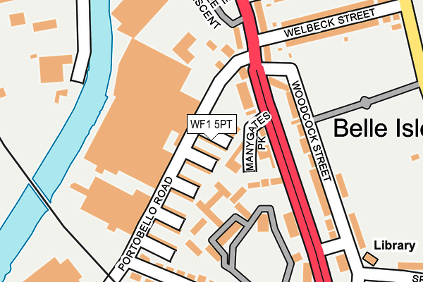 WF1 5PT map - OS OpenMap – Local (Ordnance Survey)