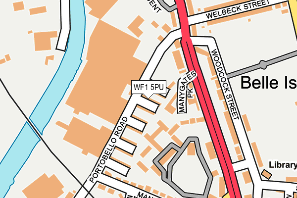 WF1 5PU map - OS OpenMap – Local (Ordnance Survey)