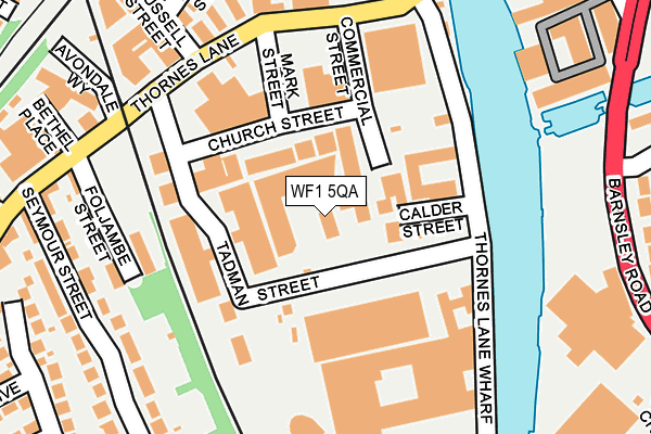 WF1 5QA map - OS OpenMap – Local (Ordnance Survey)