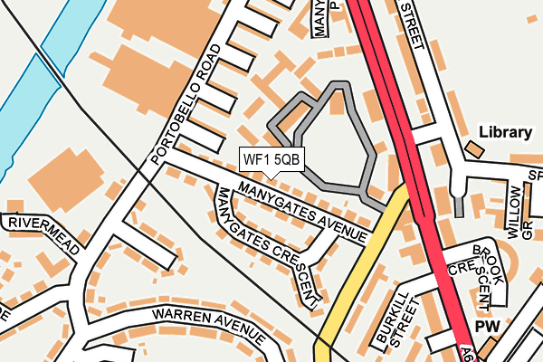 WF1 5QB map - OS OpenMap – Local (Ordnance Survey)