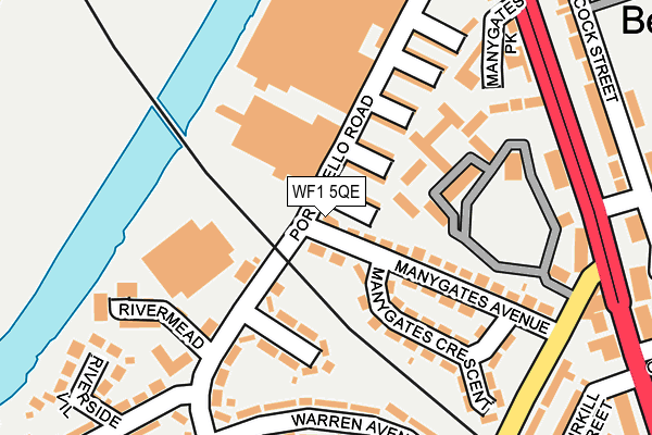 WF1 5QE map - OS OpenMap – Local (Ordnance Survey)