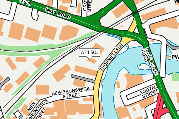 WF1 5QJ map - OS OpenMap – Local (Ordnance Survey)