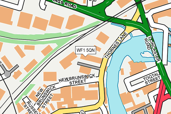 WF1 5QN map - OS OpenMap – Local (Ordnance Survey)