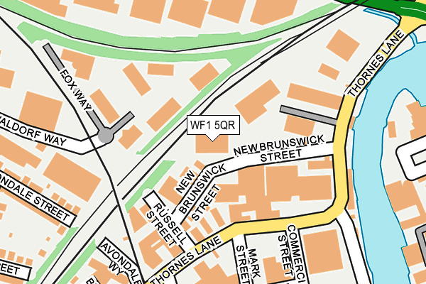 WF1 5QR map - OS OpenMap – Local (Ordnance Survey)
