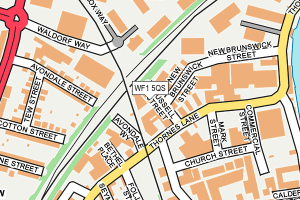 WF1 5QS map - OS OpenMap – Local (Ordnance Survey)