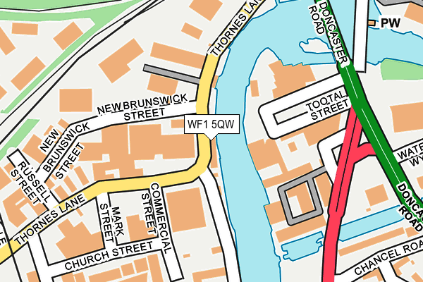 WF1 5QW map - OS OpenMap – Local (Ordnance Survey)