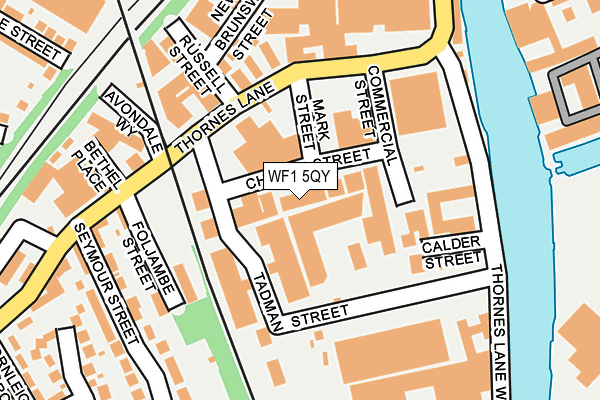 WF1 5QY map - OS OpenMap – Local (Ordnance Survey)