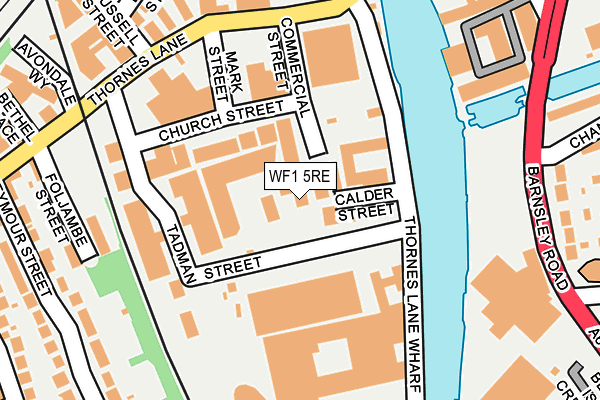 WF1 5RE map - OS OpenMap – Local (Ordnance Survey)