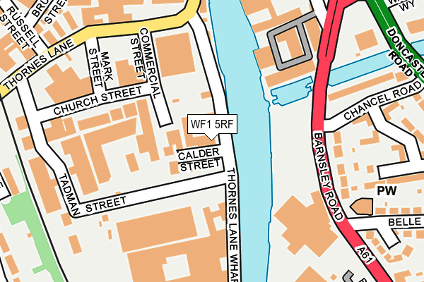 WF1 5RF map - OS OpenMap – Local (Ordnance Survey)