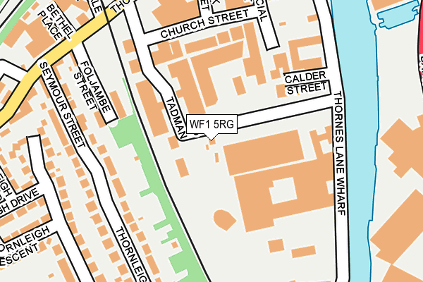 WF1 5RG map - OS OpenMap – Local (Ordnance Survey)