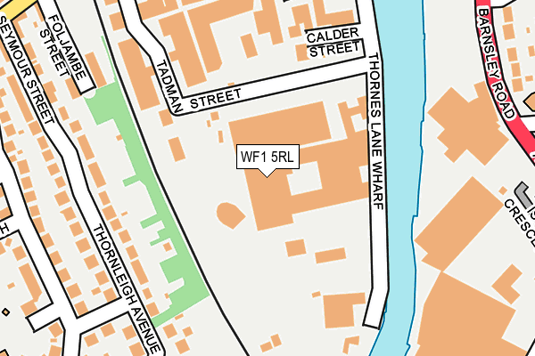 WF1 5RL map - OS OpenMap – Local (Ordnance Survey)