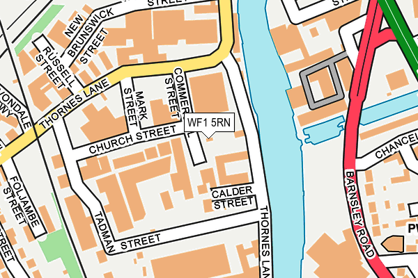 WF1 5RN map - OS OpenMap – Local (Ordnance Survey)