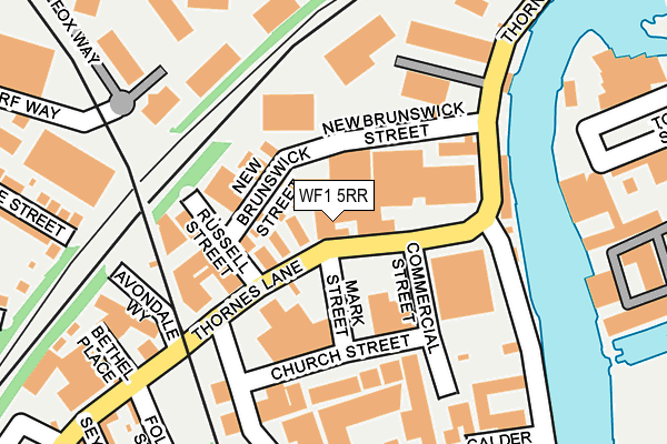 WF1 5RR map - OS OpenMap – Local (Ordnance Survey)