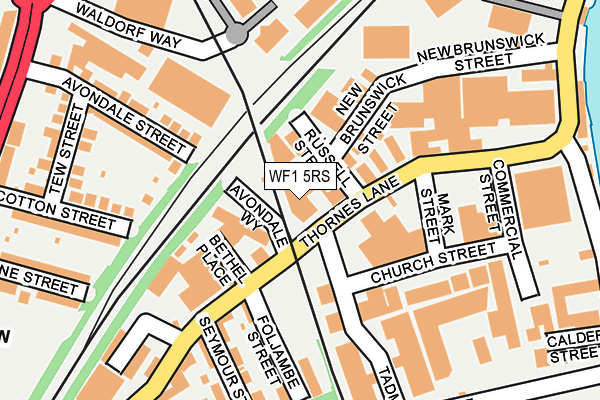 WF1 5RS map - OS OpenMap – Local (Ordnance Survey)