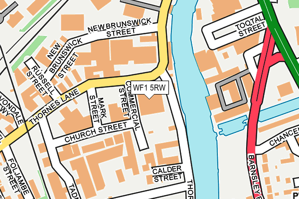 WF1 5RW map - OS OpenMap – Local (Ordnance Survey)