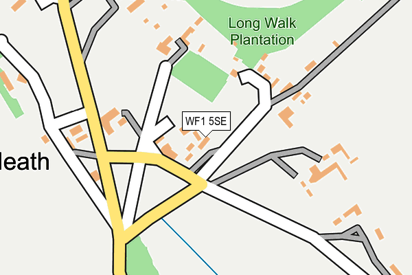 WF1 5SE map - OS OpenMap – Local (Ordnance Survey)