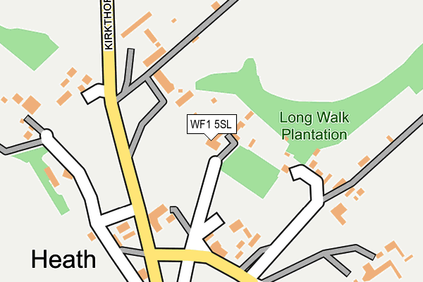 WF1 5SL map - OS OpenMap – Local (Ordnance Survey)