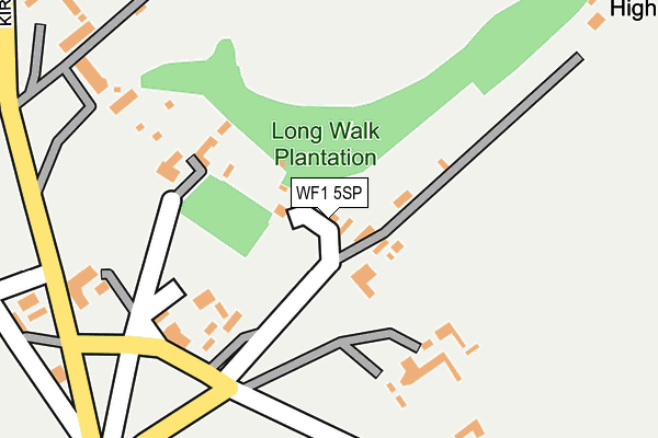 WF1 5SP map - OS OpenMap – Local (Ordnance Survey)