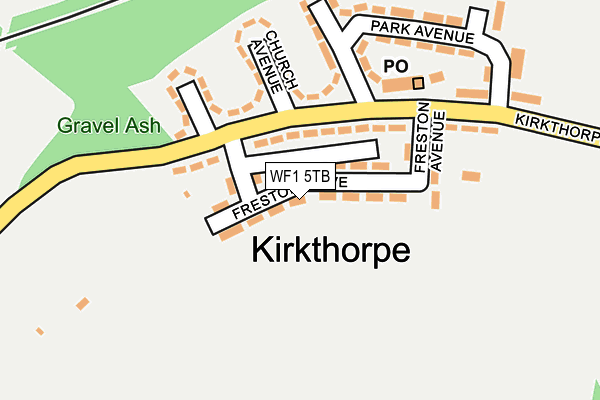 WF1 5TB map - OS OpenMap – Local (Ordnance Survey)