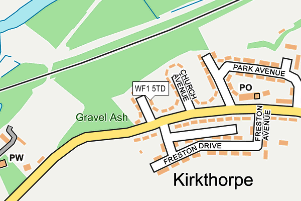 WF1 5TD map - OS OpenMap – Local (Ordnance Survey)