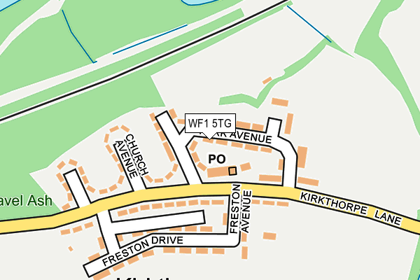 WF1 5TG map - OS OpenMap – Local (Ordnance Survey)