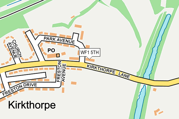 WF1 5TH map - OS OpenMap – Local (Ordnance Survey)