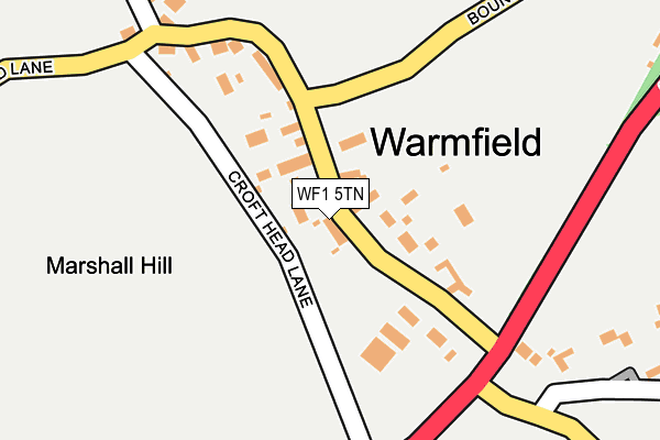 WF1 5TN map - OS OpenMap – Local (Ordnance Survey)