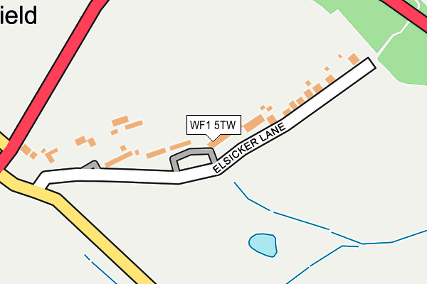 WF1 5TW map - OS OpenMap – Local (Ordnance Survey)