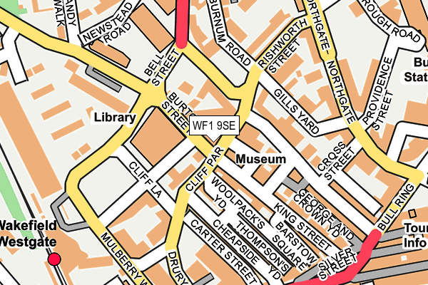 WF1 9SE map - OS OpenMap – Local (Ordnance Survey)