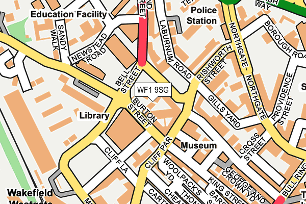 WF1 9SG map - OS OpenMap – Local (Ordnance Survey)