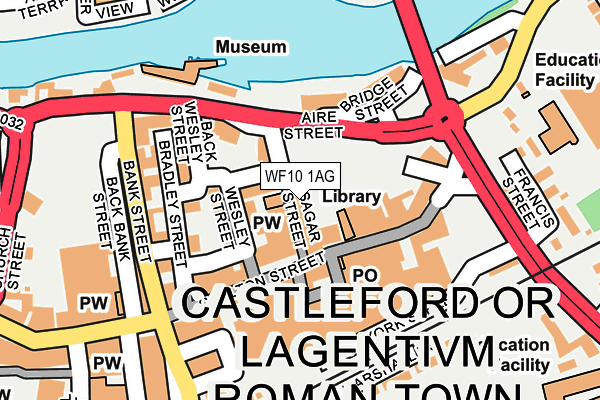 WF10 1AG map - OS OpenMap – Local (Ordnance Survey)