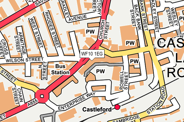 WF10 1EG map - OS OpenMap – Local (Ordnance Survey)