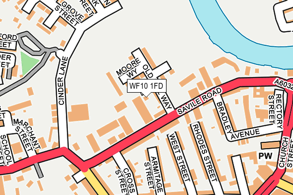 WF10 1FD map - OS OpenMap – Local (Ordnance Survey)