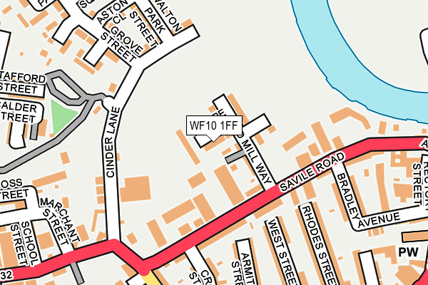 WF10 1FF map - OS OpenMap – Local (Ordnance Survey)