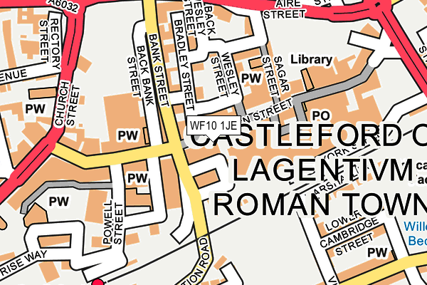 WF10 1JE map - OS OpenMap – Local (Ordnance Survey)