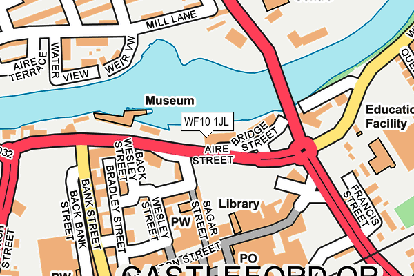WF10 1JL map - OS OpenMap – Local (Ordnance Survey)